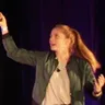Simone Giertz Inventor voice for text-to-speech
